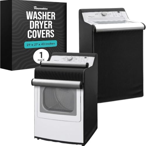 Washer and Dryer Covers, Washing Machine Cover, For Outside, Black, 1 Pack