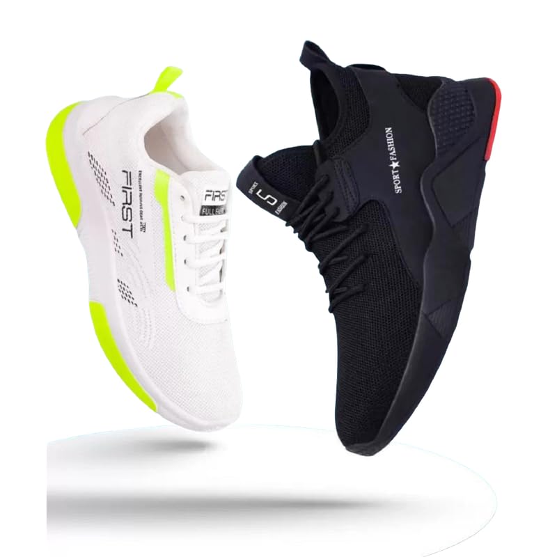 hotstyle Trendy & Stylish Combo Pack of 2 Loafers for Men (White&Black)-picture-39