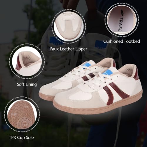 Image of TRASE Casual Sneaker Shoes for Women | Soft Cushioned Insole | Sneakers for Woman | Lightweight | Comfortable | Stylish, Trendy Girls and Women Sneakers with Laces