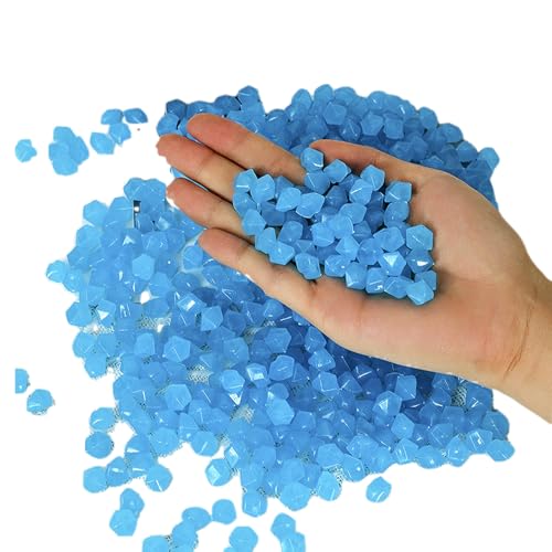 ALCXAZS 屋外照明用ダイヤモンド型発光石 水槽用 造園用 カラーストーン 樹脂 樹脂発光石, 青, 1000個