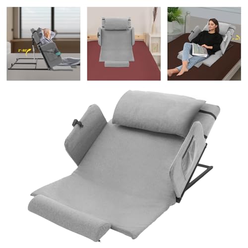 SuhoFutus Verstellbarer Bettlift, 300 kg Tragkraft, 2-80° Neigung, mit Fernbedienung und Geländer, geeignet für Schwangere, Senioren, Behinderte und Verletzte, Grün/Grau (Grau)