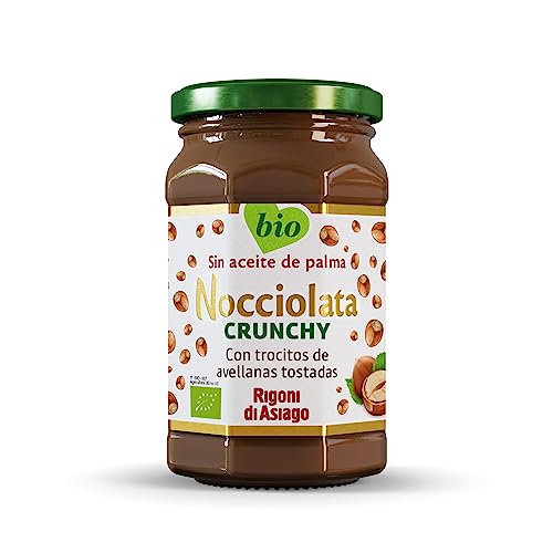 RIGONI DI ASIAGO - Nocciolata Crunchy con Trocitos de Avellana Tostada, Ecológico - 250g