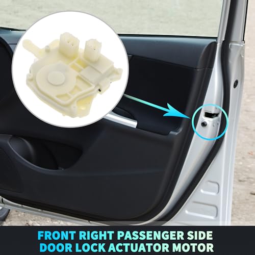 Image of X AUTOHAUX Replacement Front Right Passenger Side Power Door Lock Actuator Motor for Honda Odyssey 2001-2004 for Honda Accord 98-02 Door Latch Actuator Assembly Replace No.72115S84A11 Beige