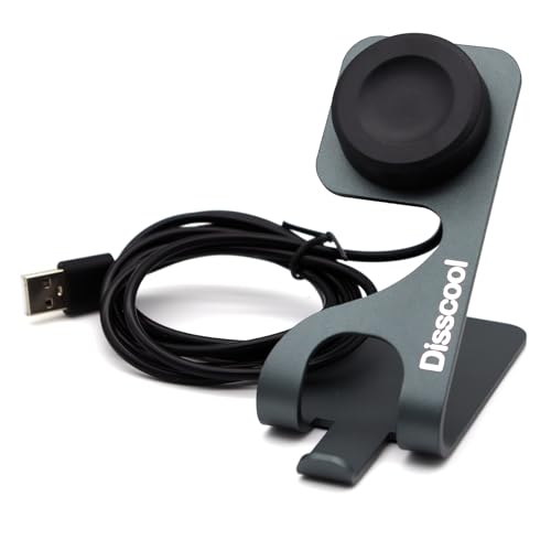 Discool - Supporto per docking station di ricambio compatibile con Huawei Watch GT4 46 mm in metallo con cavo di ricarica accessorio Smart 1.5