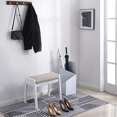 BEWISHOME-Vanity-Stool-Bedroom-Vanity-Chair-with-Large-Surface-Upholstered-Seat-Vanity-Bench-Desk-Stool-Makeup-Chair18-Height-Makeup-Bench-Stool-Chair-Stool-for-Vanity-Makeup-Stool-White-FSD05W BEWISHOME Vanity Stool Bedroom Vanity Chair with Large Surface Upholstered Seat Vanity Bench Desk Stool Makeup Chair18 Height Makeup Bench Stool Chair Stool for Vanity Makeup Stool White FSD05W