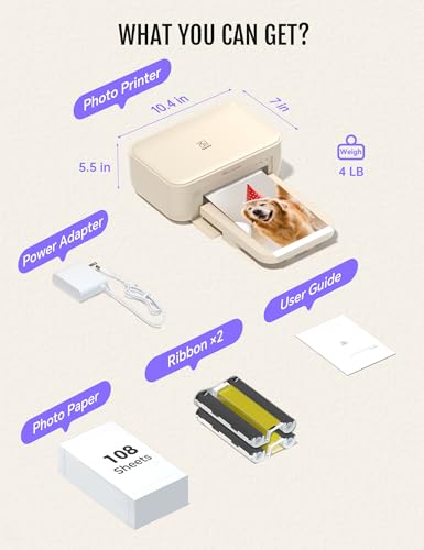 iDPRT 4x6 Photo Printer, CP4100 Instant Photo Printer for