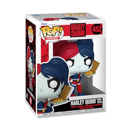 Funko Pop! Heroes: DC - Harley Quinn with Pizza - Figura de Vinilo Coleccionable - Idea de Regalo - Mercancia Oficial - Juguetes para Niños y Adultos - Comic Books Fans - Muñeco para Coleccionistas