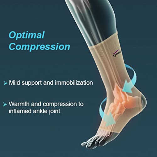 Image of TYNOR Knee Cap Air, Black & Orange, Small, Pack of 2 Anklet, Beige, Small, Pack of 2