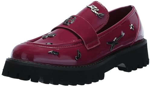 Image of Karl Lagerfeld Women's Gaston Lug Sole Loafer with Pin Embellishments