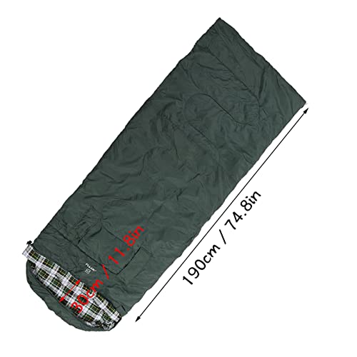 Sleeping Bag Envelope Portable Sleeping Bag Thickened Double Persons Sleep Bags Portable Sleeping Bag Thickened Winter Warm Sleeping Bag for Outdoor Camping Hiking – Image 3