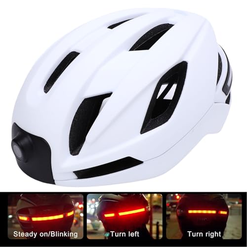 Garsent Casque de Vélo, Casque Bluetooth Intelligent avec Caméras, Enregistreur Vidéo HD Avant et Arrière 1080p, Casque de Cyclisme Intelligent WiFi avec Lecteur de Musique Léger Arrière