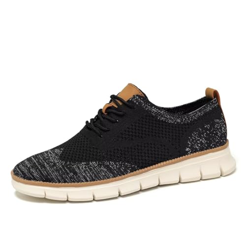 Men's Casual Dress Business Oxfords Shoes Breathable Knit Classic Leisure Fashion Sneakers Lightweight Comfortable Walking Shoes2