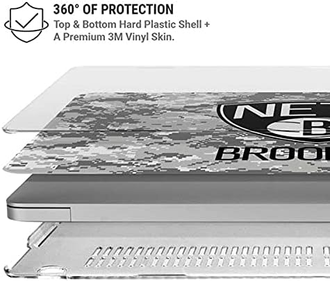 Skinit Case + Skin Compatible with MacBook Pro 13in M1 (2021) - Officially Licensed NBA Brooklyn Nets Digi Camo Design