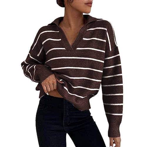 SHAOBGE Womens Sweaters Crop Half Zip Pullover Women Over Sized Sweaters Trendy Clothing for Women