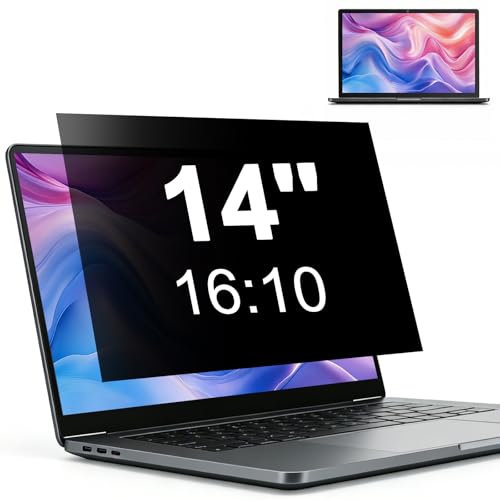 Image of Privacy Screen for 14 Inch (Diagonal) 16:10 Laptops Only | Anti Glare Film Blue Light Filter Protector, Computer Privacy Screen Shield, Not for 14'' Laptops with 16:9 Aspect Ratio