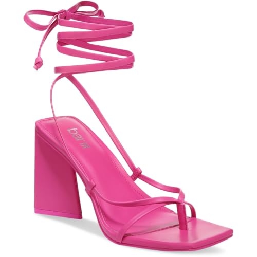 Bar III Womens Auroraap Faux Leather Cone Heel Pumps Pink 9 Medium (B,M)