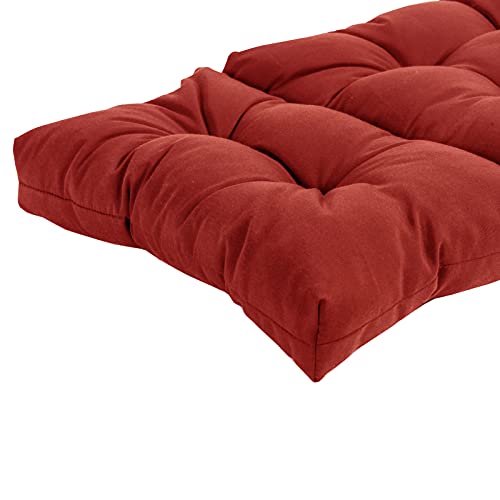Image of QILLOWAY Outdoor Chaise Lounge Cushion 74x22x4 Inch, Waterproof Weather Resistant Replacement Pad for Patio Pool Furniture, Red
