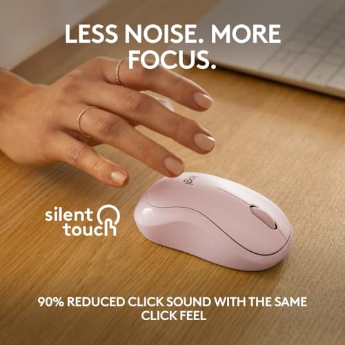 Logitech M240 Silent Bluetooth Mouse, Wireless, Compact, Portable, Smooth Tracking, 18-Month Battery, for Windows, macOS, ChromeOS, Compatible with PC, Mac, Laptop, Tablets - Rose Logitech M240 Silent Bluetooth Mouse, Wireless, Compact, Portable, Smooth Tracking, 18-Month Battery, for Windows, macOS, ChromeOS, Compatible with PC, Mac, Laptop, Tablets - Rose