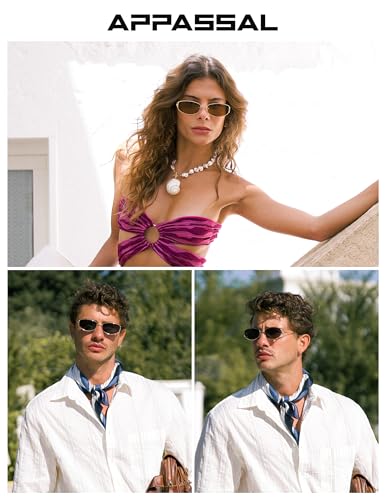 Retro Oval Sunglasses For Women Men Hexagonal Rectangle Metal Frame Sun Glasses AP3625