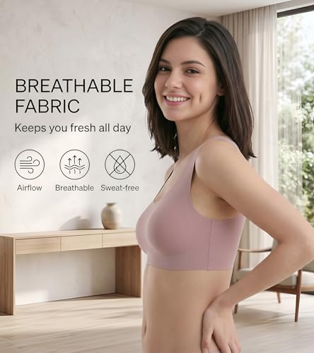 Image of Dimore Comfort Revolution Seamless Bra Easy lite Full-Coverage Wirefree Everyday Bra with CloudSoft Comfort with Removable Pad