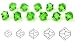 5mm Peridot, Czech MC Rondell Bead (Bicone, Diamond Shape), 36 pieces