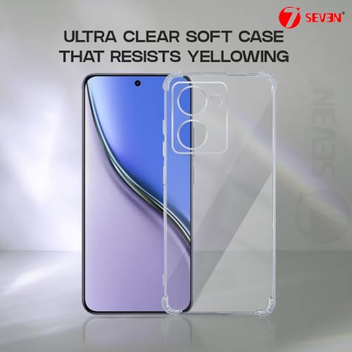 Image of 7SEVEN Back Cover for Realme P3 Ultra 5G Transparent Mobile Back Case Shock Proof Design Camera Edges Protection Crystal Clear Phone Case Silicon Soft TPU and Flexible Bumper Phone Cover