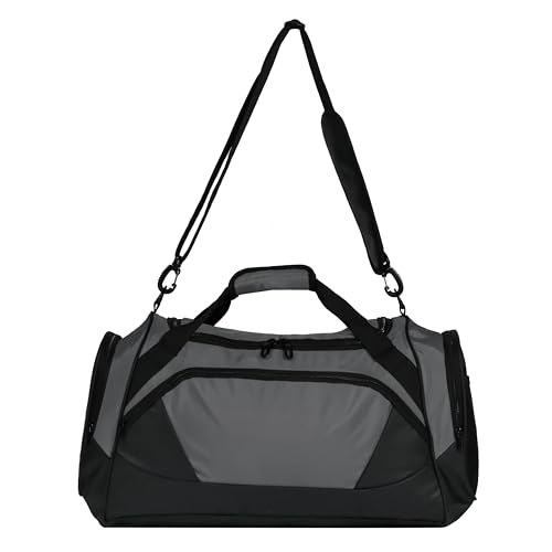 Gym Bag with Shoe Compartment for Men and Women -Durable, Water-Resistant Sports Duffel for Fitness, Travel, and More (Gray)