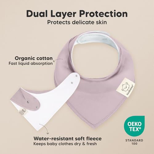 Image of KeaBabies 8pk Organic Baby Bandana Bibs for Drooling and Teething (Embrace)