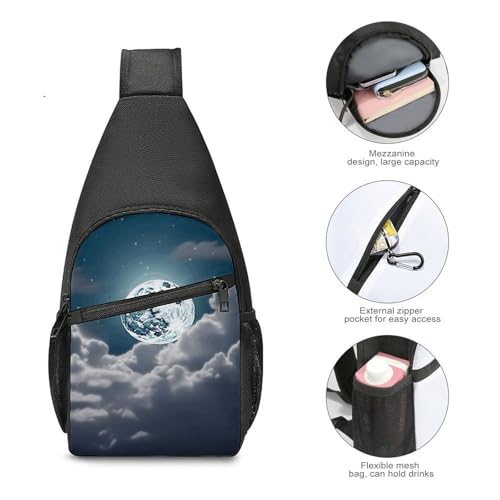 Mochila cruzada tipo sling para viaje y senderismo miniatura 5