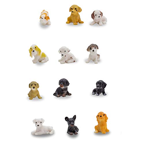 Windy City Novelties 24 Pack | Mini Toy Puppy Dog Figurines Pretend Play