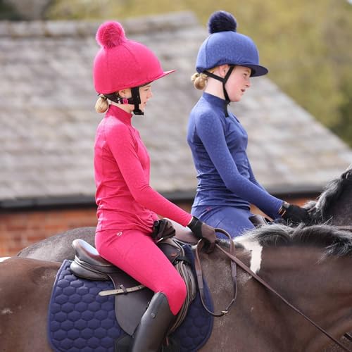 Aubrion Shires Leopard Print Revive Baselayer - Young Rider (as1, Alpha, 11_Years, 12_Years, Cerise)3