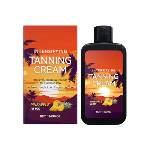 Crema bronceadora intensiva de 150 ml – Acelerador de bronceado con aceite de coco y vitaminas A & E – Gel bronceador de zanahorias para un bronceado rápido (1, 114 g)