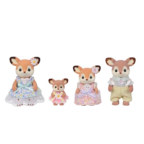 Calico Critters Deer Family Set of 4 Collectible Doll Figures