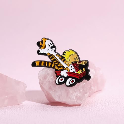 Image of Cute Enamel Pins Cartoon Lapel Pin Brooch Badge for Backpack Jackets Funny Tiger Pins for Gift Anime Enamel Pin for Clothing Hat Decoration