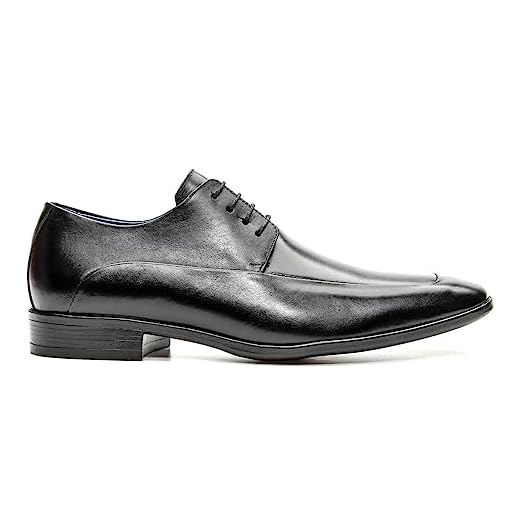 Sapato Social Derby Italiano Masculino em Couro Natural, Design Clássico, Preto, Solado Blaqueado