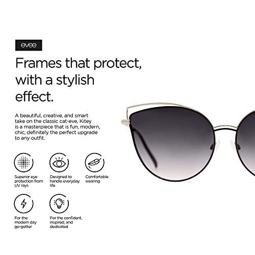 EVEE Oversize Double Wire Cat-Eye Sunglasses (Kitey)4