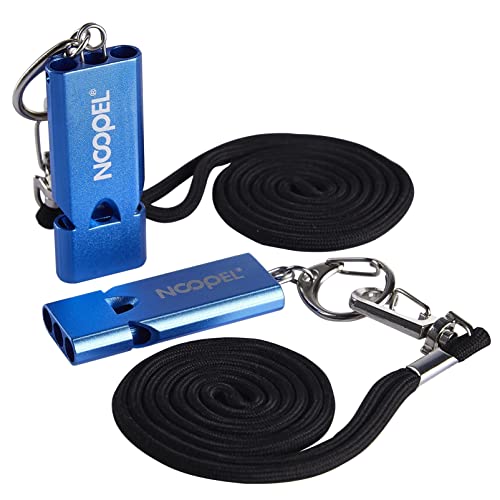 Whistle Emergency Noopel Three Tubes Survival Whistles 2 Pack with Lanyard and Keychain for Hiking Camping Kayak Sports Outdoor Safety Kids Lifeguard Rescue Signaling