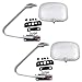 Pair of Manual Side View Chrome Mirrors with Metal Housing Replacement for 1980-1997 F100 F150 F250 F350 Pickup 1980-1996 Bronco