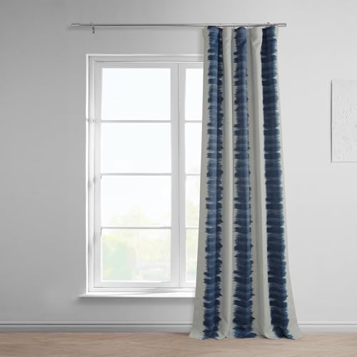 HPD Half Price Drapes BOCH-KC101A-120 Room Darkening Curtain (1 Panel), 50 X 120, Flambe Blue - Image 3