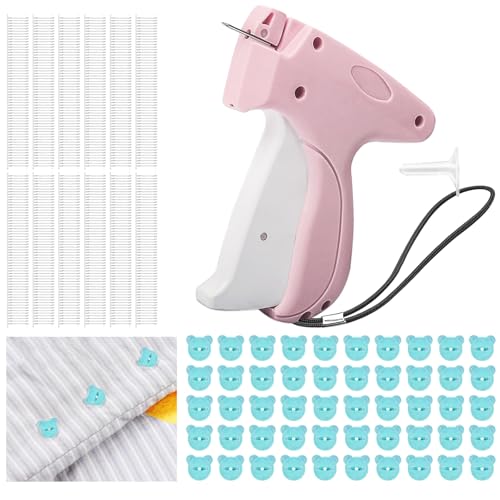 BOBOPACK Pistola de Etiquetado, Máquina de Coser Manual, Equipada con 50 Pinzas de Oso y 660 Agujas de Plástico, para Trabajos de Costura Fina, Marcadores, Fijación de Edredones (Rosa) BOBOPACK Pistola de Etiquetado, Máquina de Coser Manual, Equipada con 50 Pinzas de Oso y 660 Agujas de Plástico, para Trabajos de Costura Fina, Marcadores, Fijación de Edredones (Rosa)