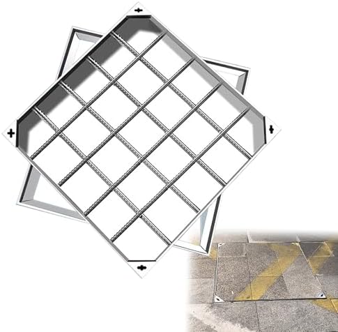 Stainless Steel Invisible Manhole Cover - 30 40 50 60 70 80 90 100cm Square Septic Tank Lid with Base - Commercial Pressure Resistant Storm Drain Cover Inspection Cover(80x60cm(31.5x23.6in))