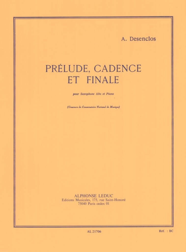 Alfred desenclos: prelude, cadence et finale
