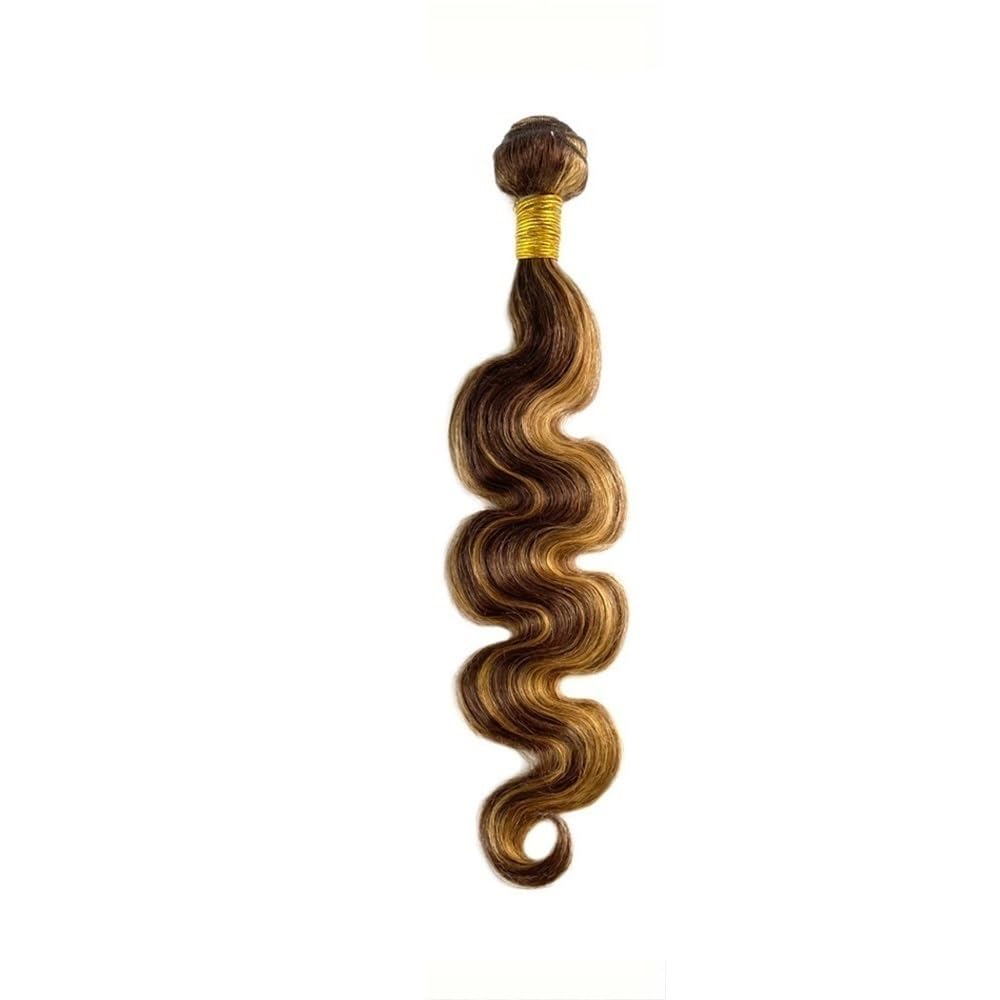 Brazylijskie włosy Remy Body Wave podwójne pasemka, P4/27, 40-76 cm, 1 lub 3 zestawy (24 cale, 1 wiązka)