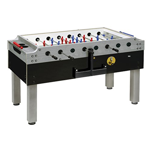  Calciobalilla Garlando linea Bar mod. Olympic Silver con gettoniera e aste rientranti