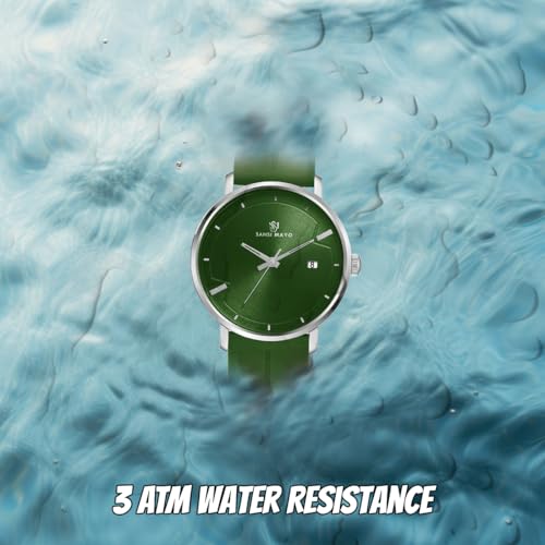 Image of Analog Watch for Men with Silicone Band | Magnetic Lock Strap | Japanese Quartz Movement | Water Resistant | Formal & Casual Wristwatch Gift