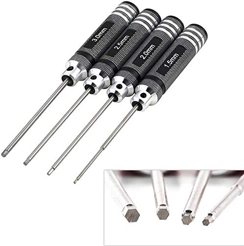 4pcs Hex Screw Driver Tools Kit Set 1.5mm 2.0mm 2.5mm 3.0mm Metric RC Helicopter Screw driver