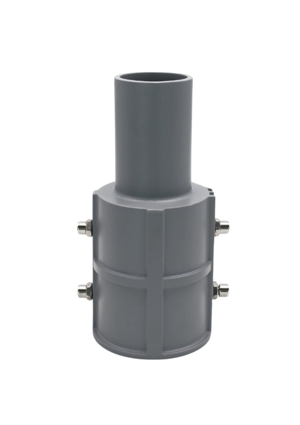Straßenleuchten Adapter Ø80 mm auf Ø60 mm - 1-fach - Reduzieradapter für Straßenleuchte, Laterne, Straßenlampe, Lichtmast, robust & wetterfest, einfache Montage - Grau