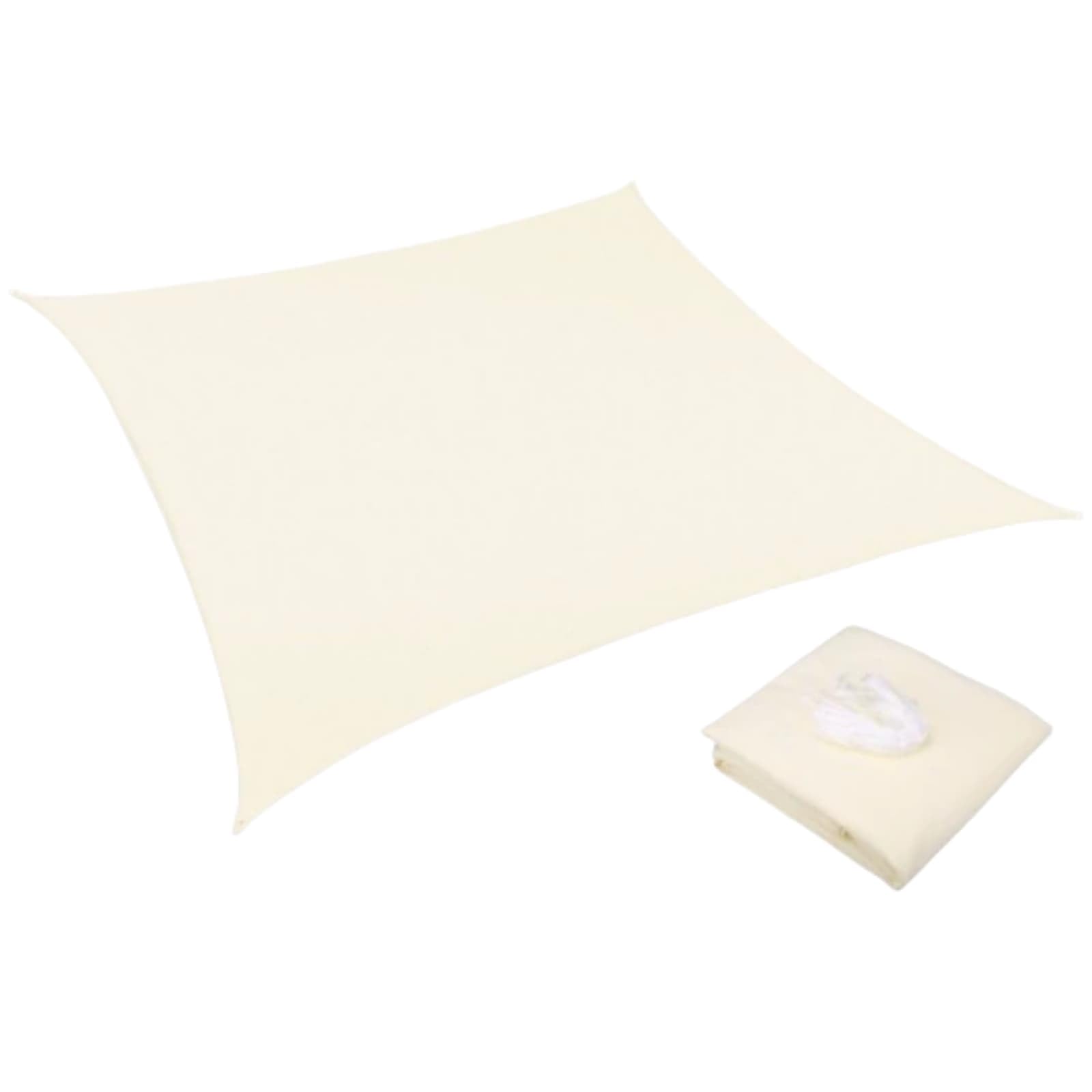 Hiseng Voile d'Ombrage Imperméable Rectangulaire, Voiles d'Ombrage Oxford pour Patio Toile Ombrage Exterieur avec 4 Corde 95% de Protection UV Toile Solaire pour Jardin (Beige A,3x5m)