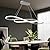 Modern LED Chandelier Dining Room Pendant Light Dimmable Creative Chandelier Remote Control Color/Brightness 3000-6000K Adjustable Hanging Lamp for Bedroom Living Room Kitchen (Silver)
