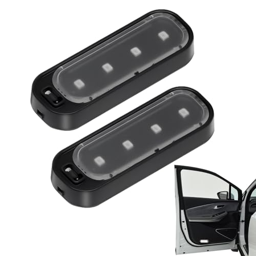 2 Pezzi Spia LED Per Portiera Auto Senza Fili, Luci LED Di Avviso Porta Aperta, Luce Di Cortesia Di Benvenuto Per Portiera Dell'auto | Luce Con Sensore Wireless